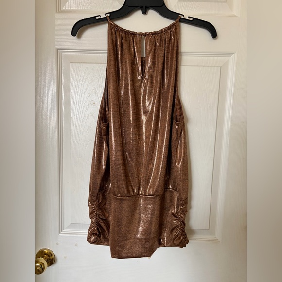 White House Black Market Shimmering Brown Tank Top - Picture 3 of 3